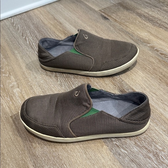 OluKai Mens Dark Brown Mesh Slip-On Loafers Size 9 main image 5
